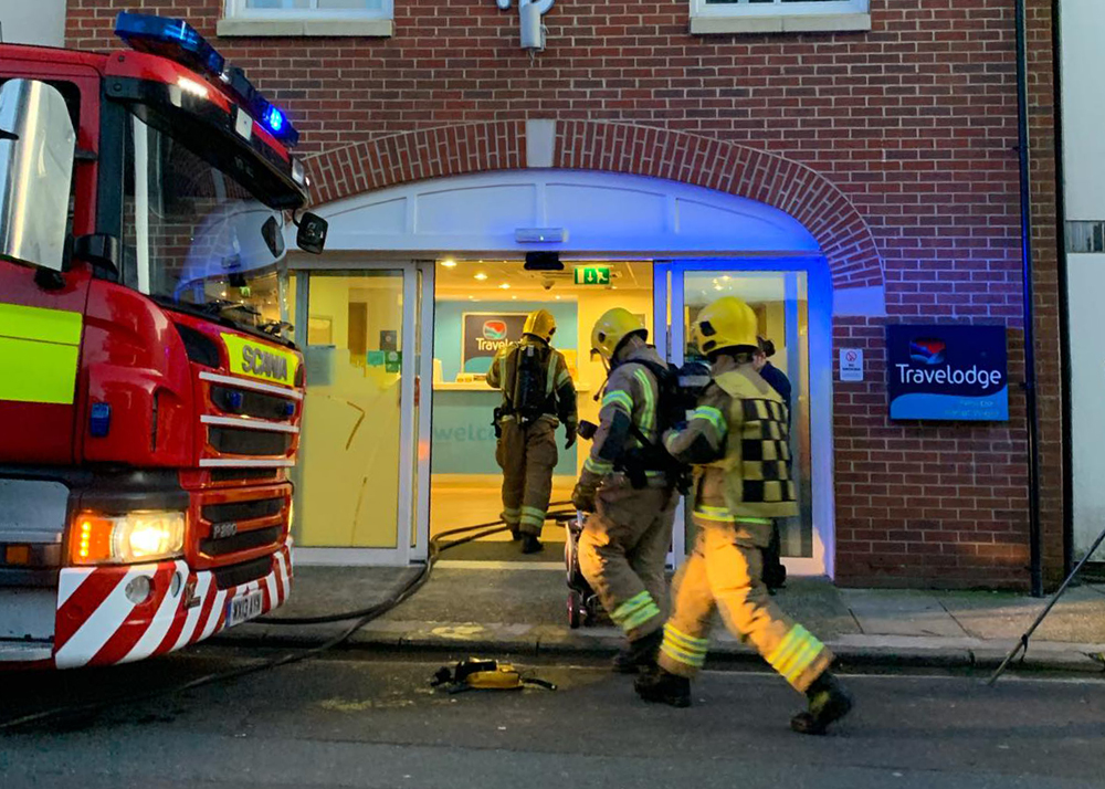 1 HOSPITALISED AS BEDROOM FIRE BREAKS OUT AT TRAVELODGE IN NEWPORT