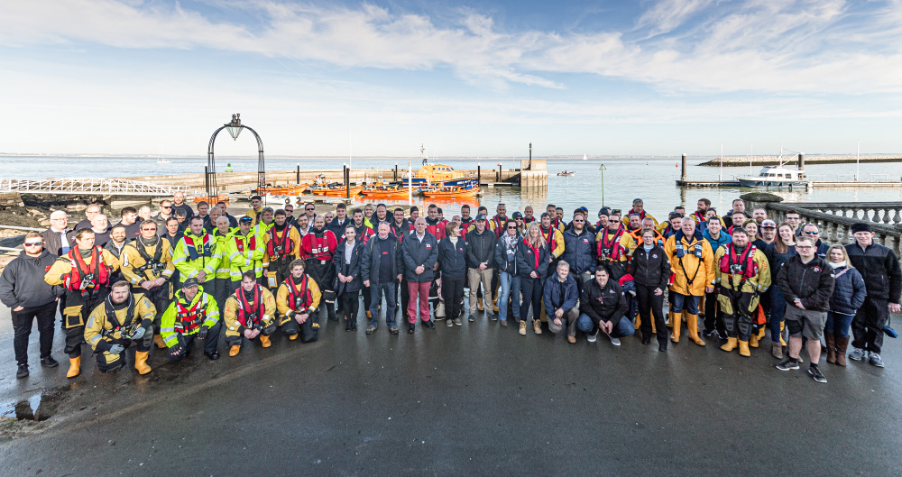 LIFEBOATS DESCEND ON COWES FOR CREW LUNCH
