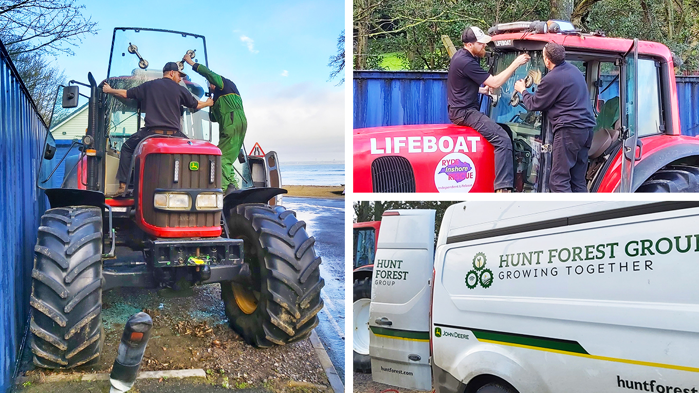 WINDSCREEN REPAIRED THANKS TO HUNT FOREST GROUP’S GENEROSITY