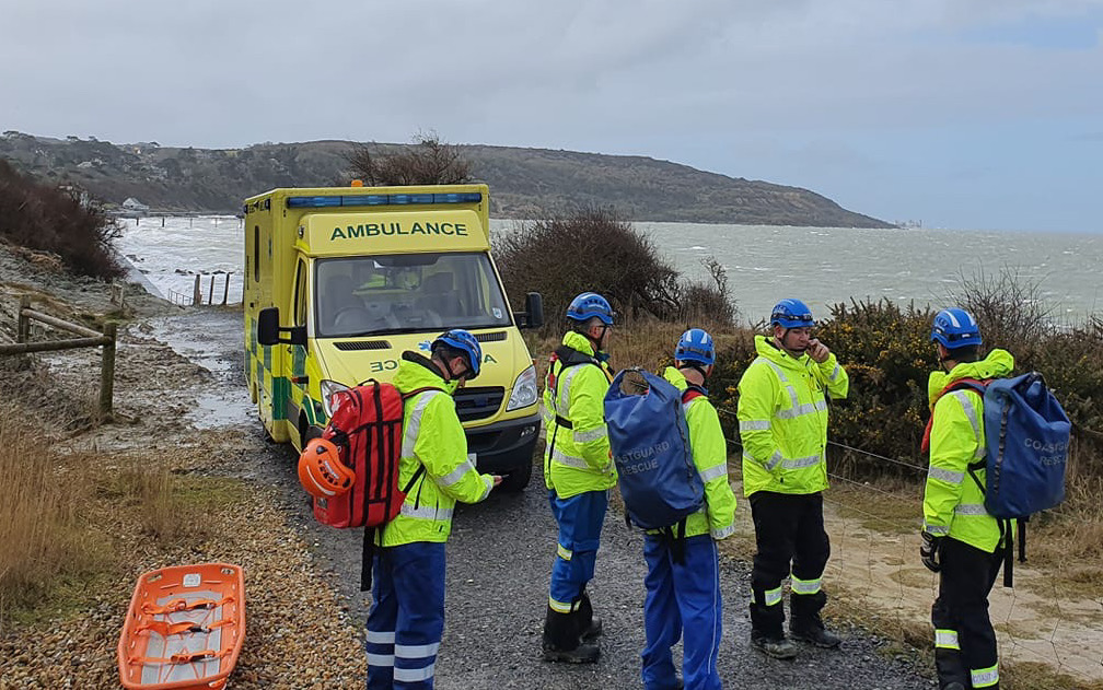 COASTGUARD CALLED TO HELP INJURED MAN AT COLWELL
