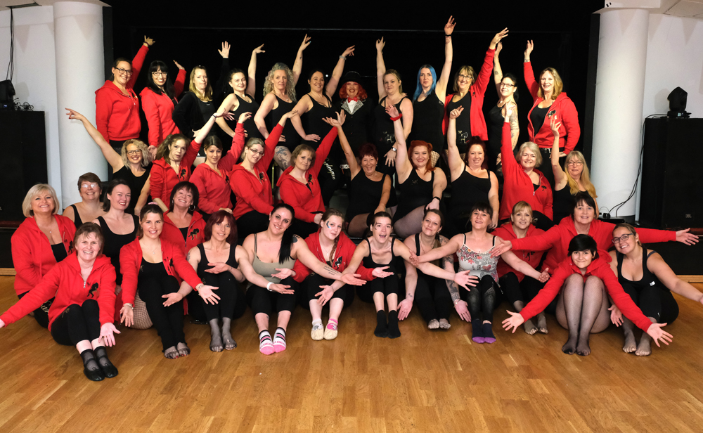 LADIES ENJOY NON-STOP BURLESQUE-ATHON IN AID OF WESSEX CANCER TRUST