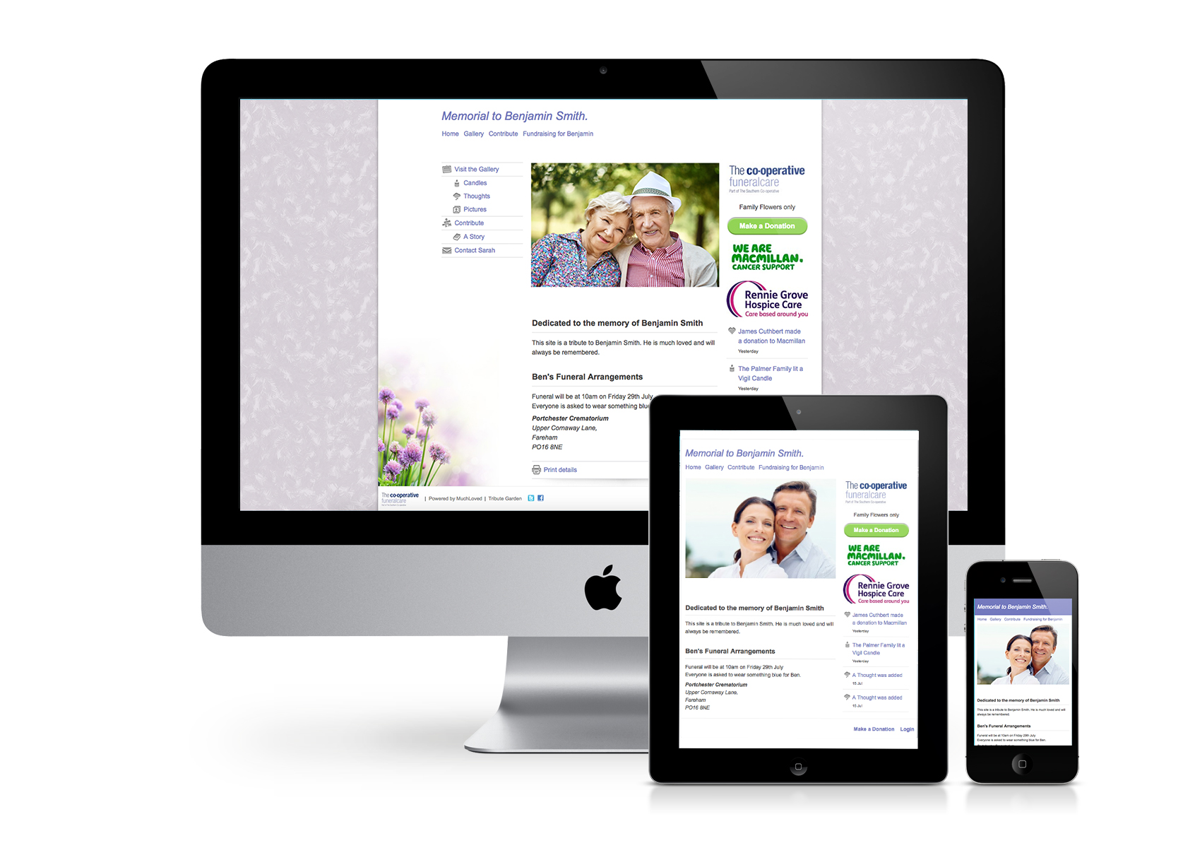 OVER £11,000 DONATED THROUGH CO-OPS ONLINE MEMORIAL WEBSITE