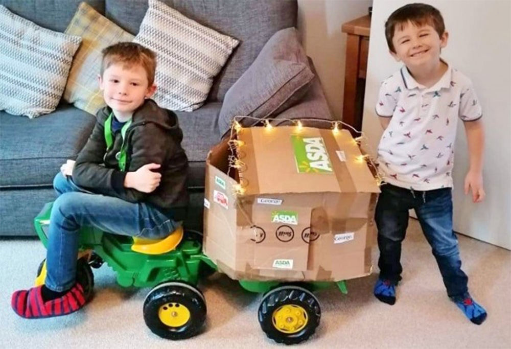ISLE OF WIGHT BROTHERS LOGAN AND JENSON RECREATE ASDA AT HOME