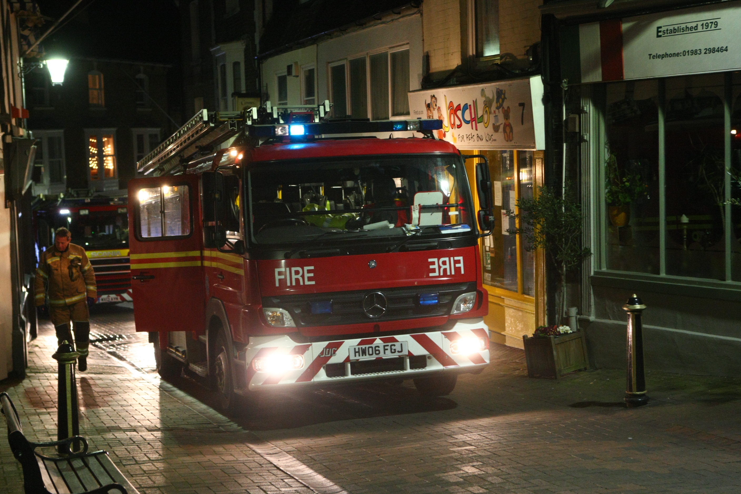 BOILER FIRE SPREADS TO ROOF VOID IN COWES