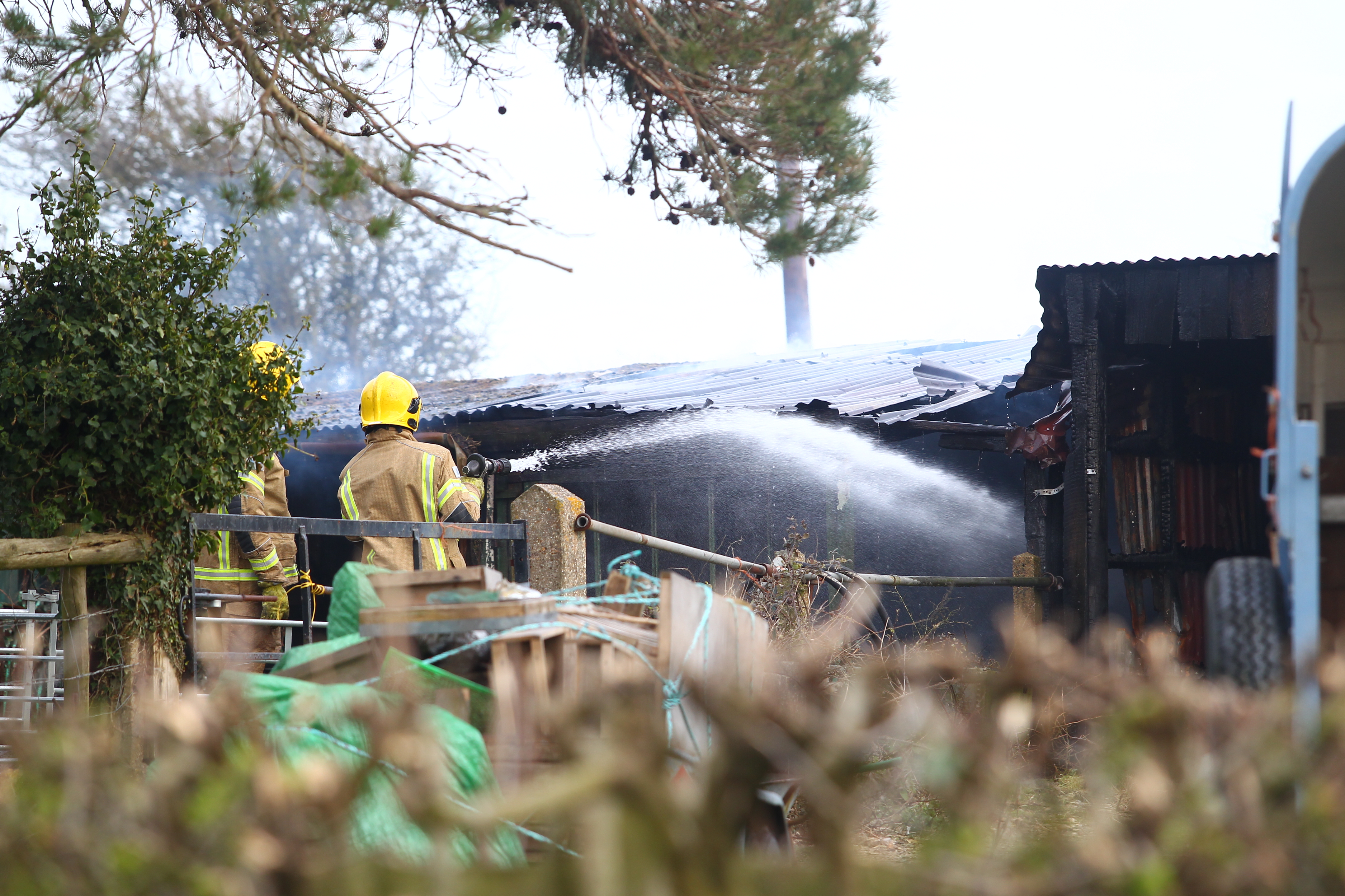 AGRICULTURAL OUTBUILDING FIRE BREAKS OUT NEAR NEWPORT