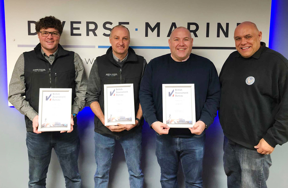 COWES’ DIVERSE MARINE CERTIFIED WITH ISO HAT TRICK