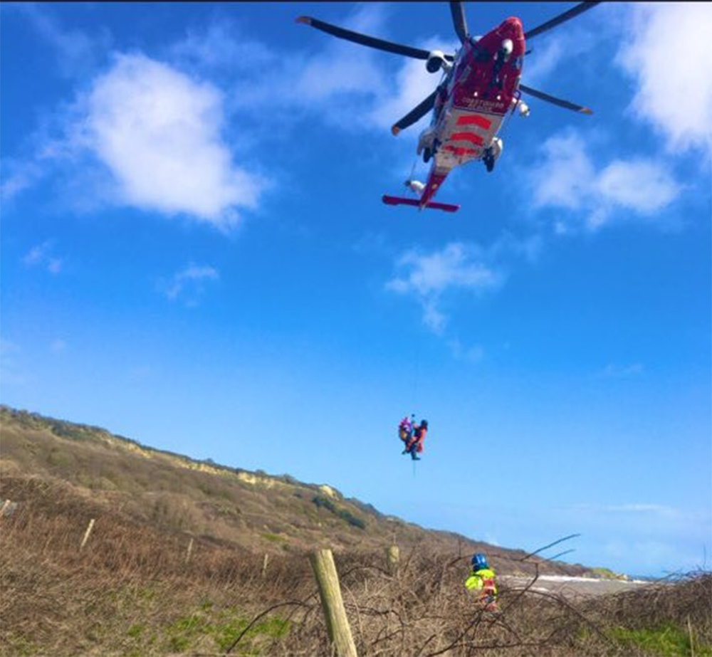 COASTGUARD CALLED TO PERSON CUT OFF IN REMOTE SOUTH WIGHT BAY
