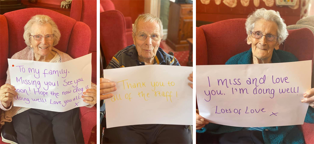 ‘SEE YOU ON SUNDAY AT THE WINDOW’ ST VINCENTS RESIDENTS SEND MESSAGES TO FAMILY