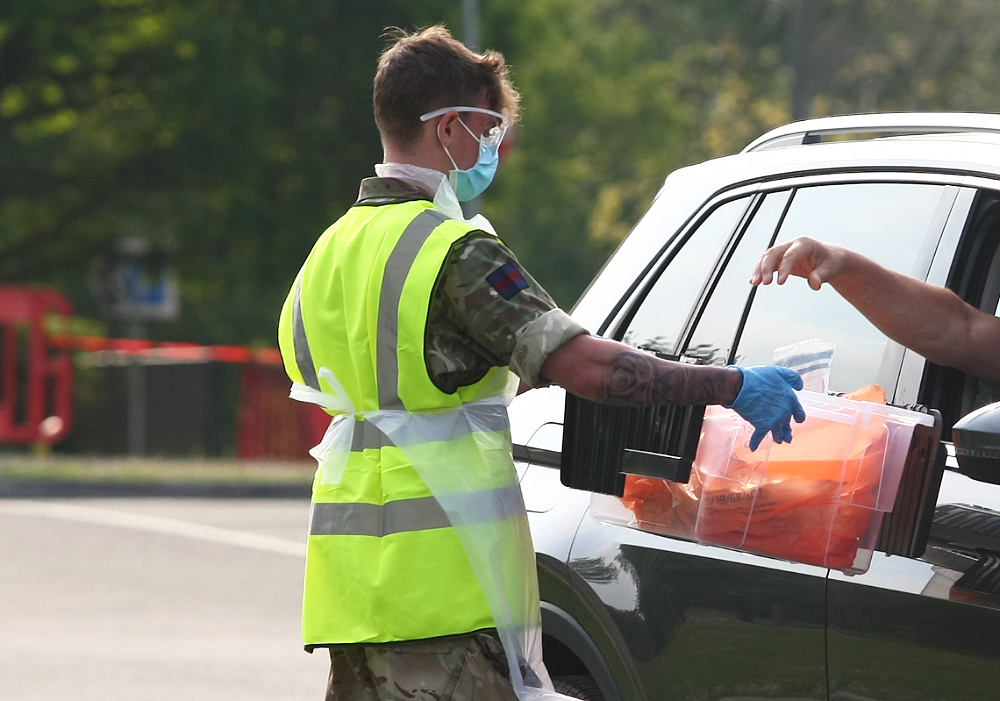 MILITARY BEGIN CORONAVIRUS KEY WORKER TESTING IN NEWPORT