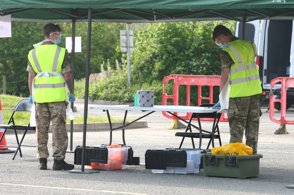MILITARY BEGIN CORONAVIRUS KEY WORKER TESTING IN NEWPORT
