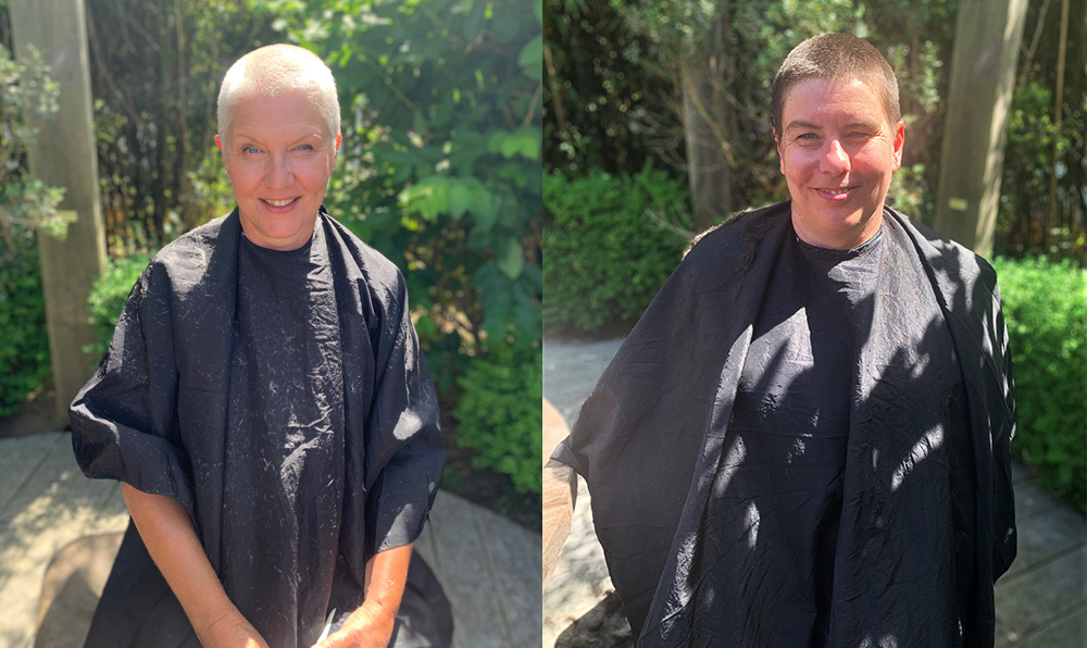 MATRONS BRAVE THE SHAVE TO RAISE FUNDS FOR MOUNTBATTEN HOSPCIE