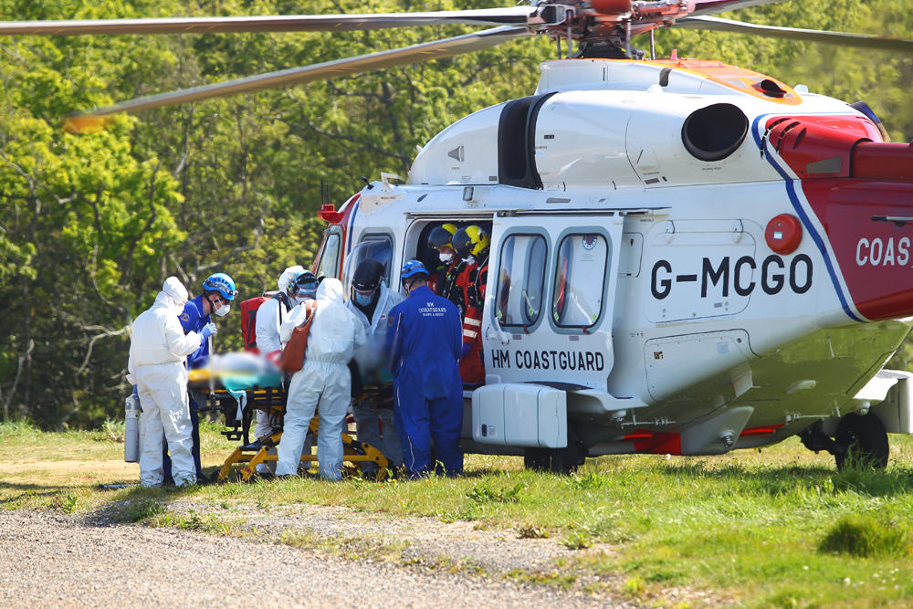 AIR AMBULANCE COLLABORATING WITH COASTGUARD TO TRANSFER TIME-CRITICAL PATIENTS