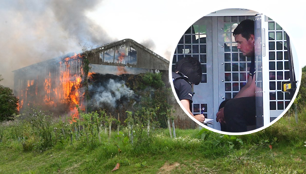 SUSPENDED SENTENCE FOR ARSONIST WHO DESTROYED FARMER’S BARNS IN RYDE