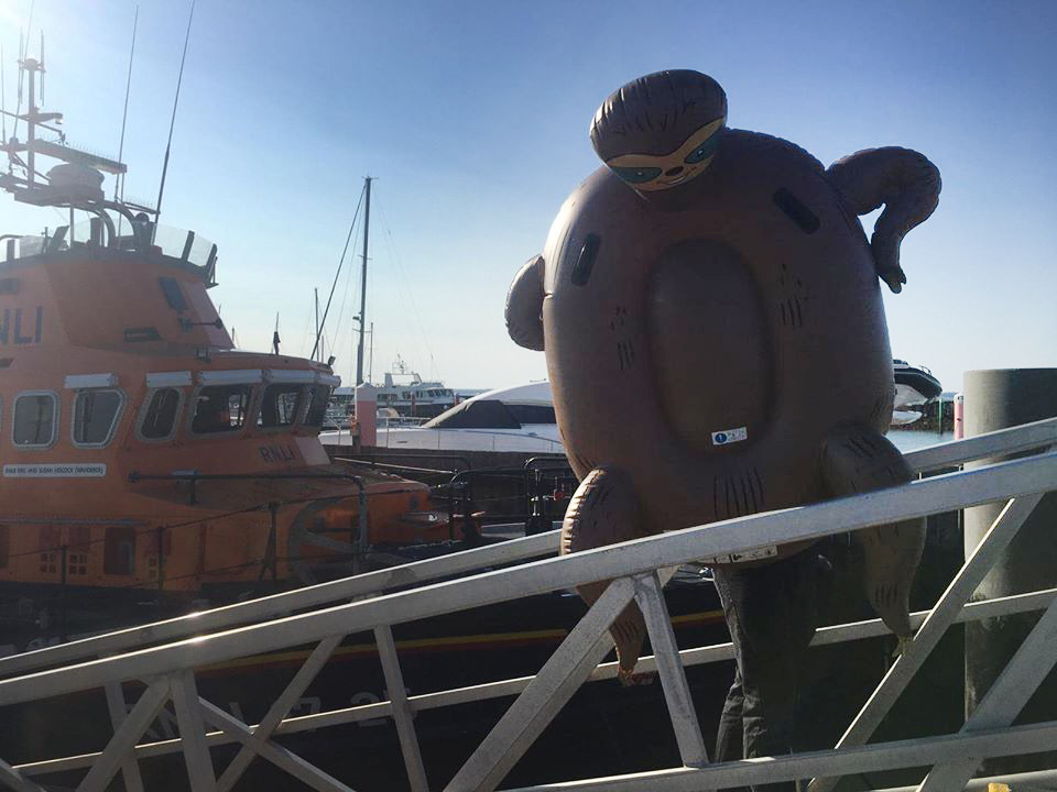 COASTGUARD CALLED AFTER INFLATABLE SLOTH SPOTTED OFF THE COAST