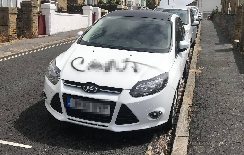 SECOND CAR TARGETED BY GRAFFITI VANDALS IN VENTNOR