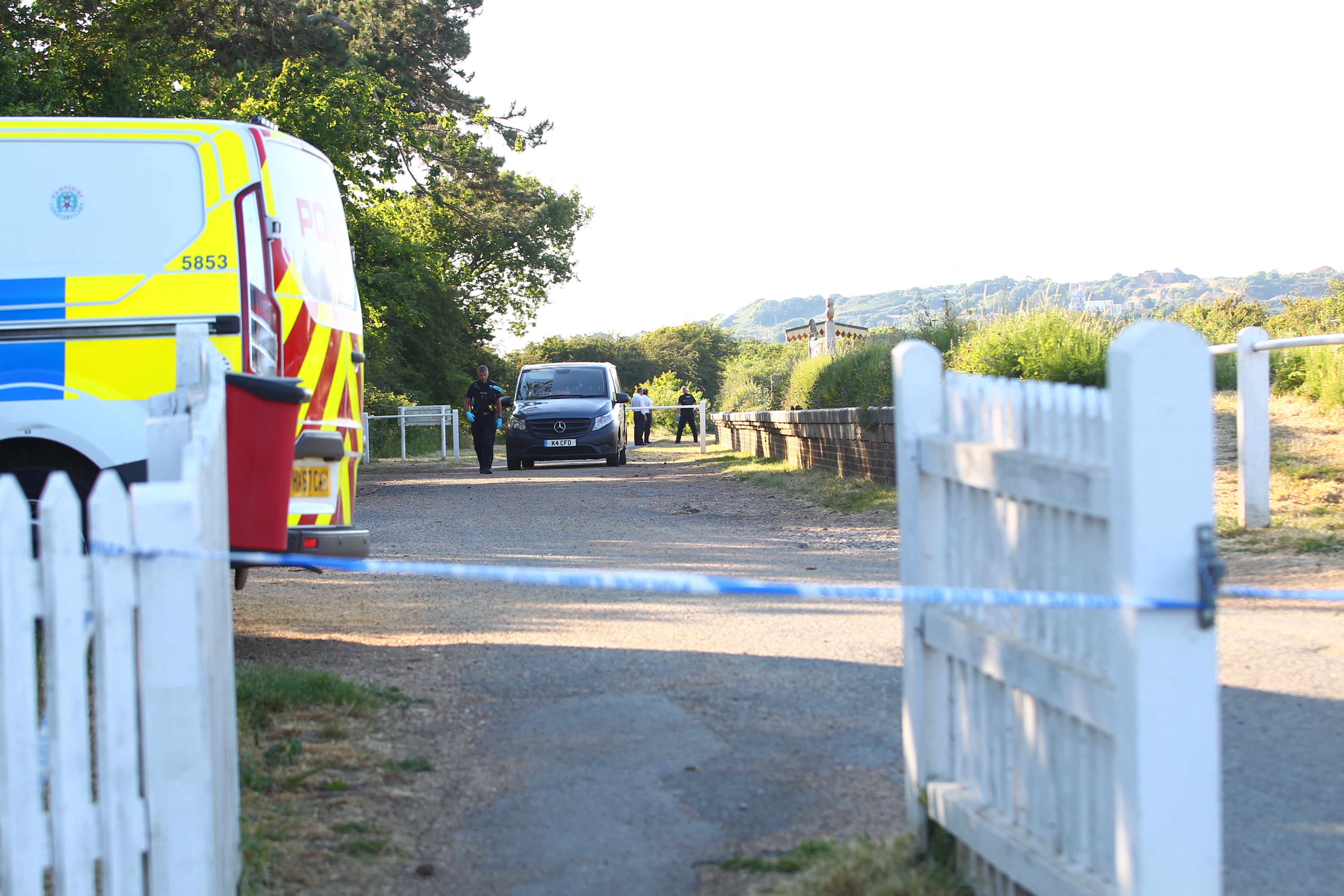 POLICE CORDON OFF MERSTONE CYCLE TRACK FOLLOWING DEATH
