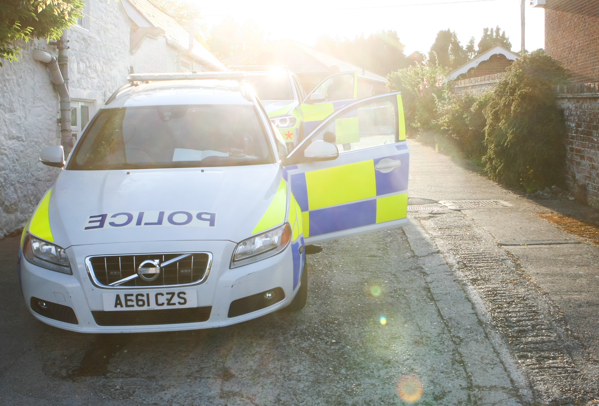 YOUNG WOMAN TRAPPED BETWEEN CAR AND FENCE IN NEWCHURCH