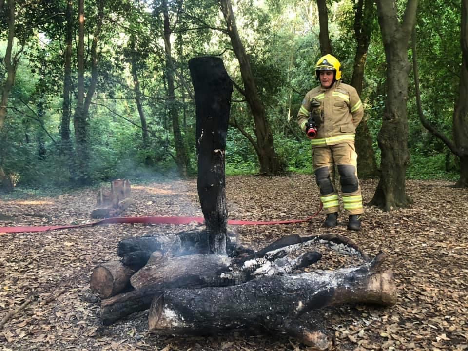 BONFIRE IN THE WOODS EXTINGUISHED AT FORT VIC