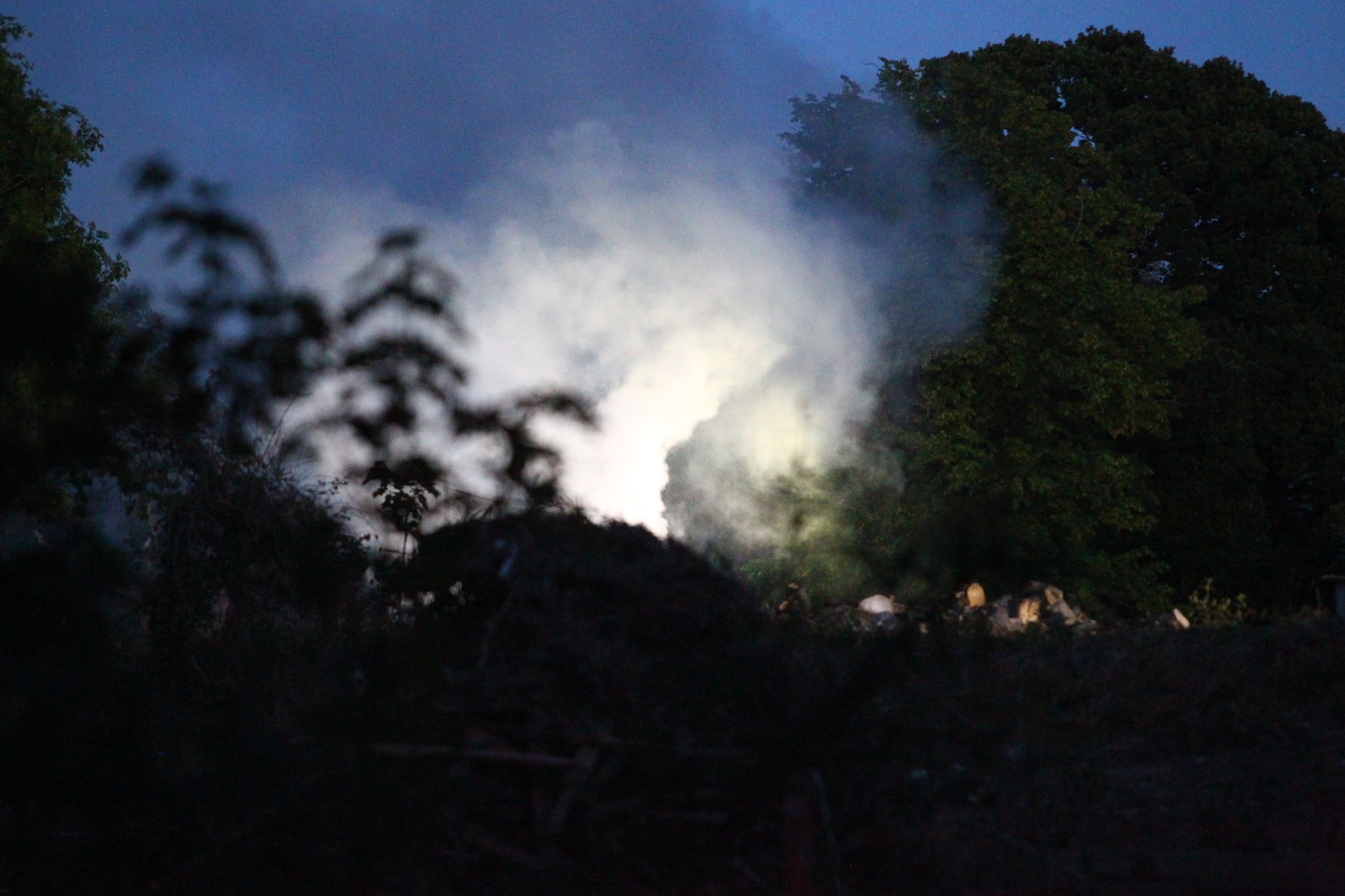 LARGE FIRE IN THE OPEN AT HARCOURT SANDS