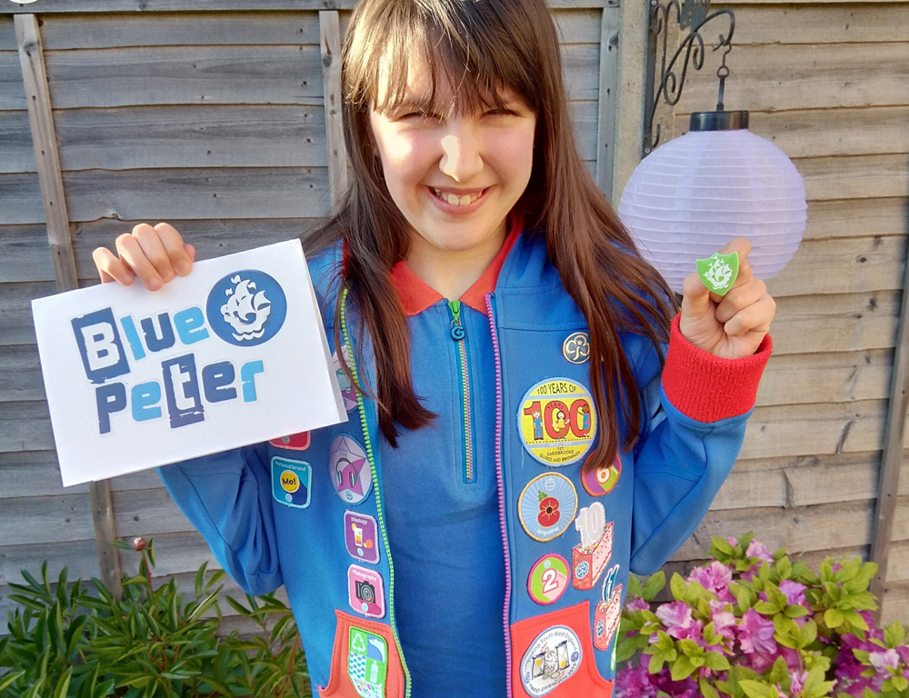 BEE BOMBS BRING BLUE PETER BADGE FOR BETHANY