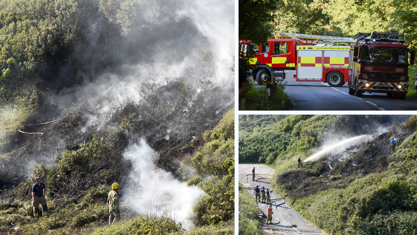 FIRE BREAKS OUT AT ALUM BAY BEAUTY SPOT