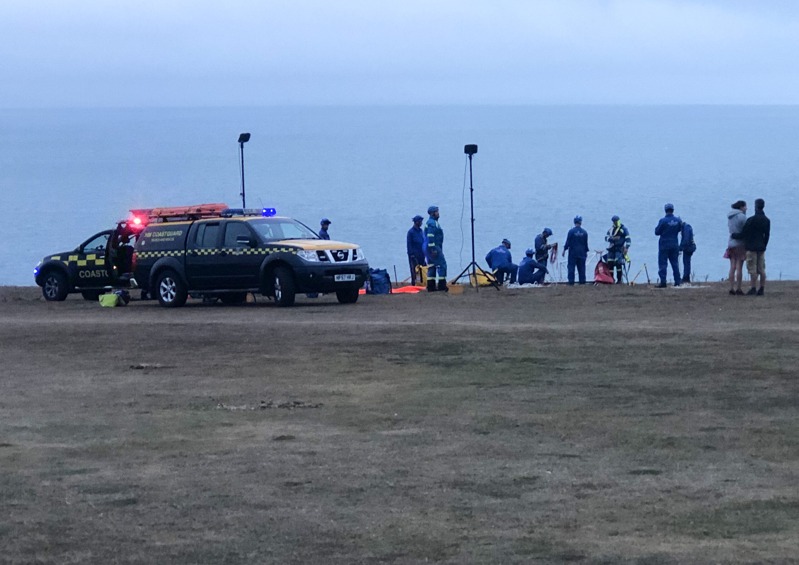 COASTGUARD TEAMS CALLED TO DOG OVER THE CLIFF