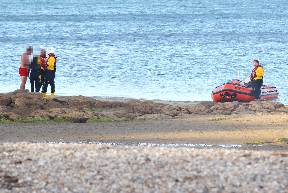 INSHORE LIFEBOAT LAUNCHED TO PERSON DRIFTING OUT TO SEA OFF ST HELENS