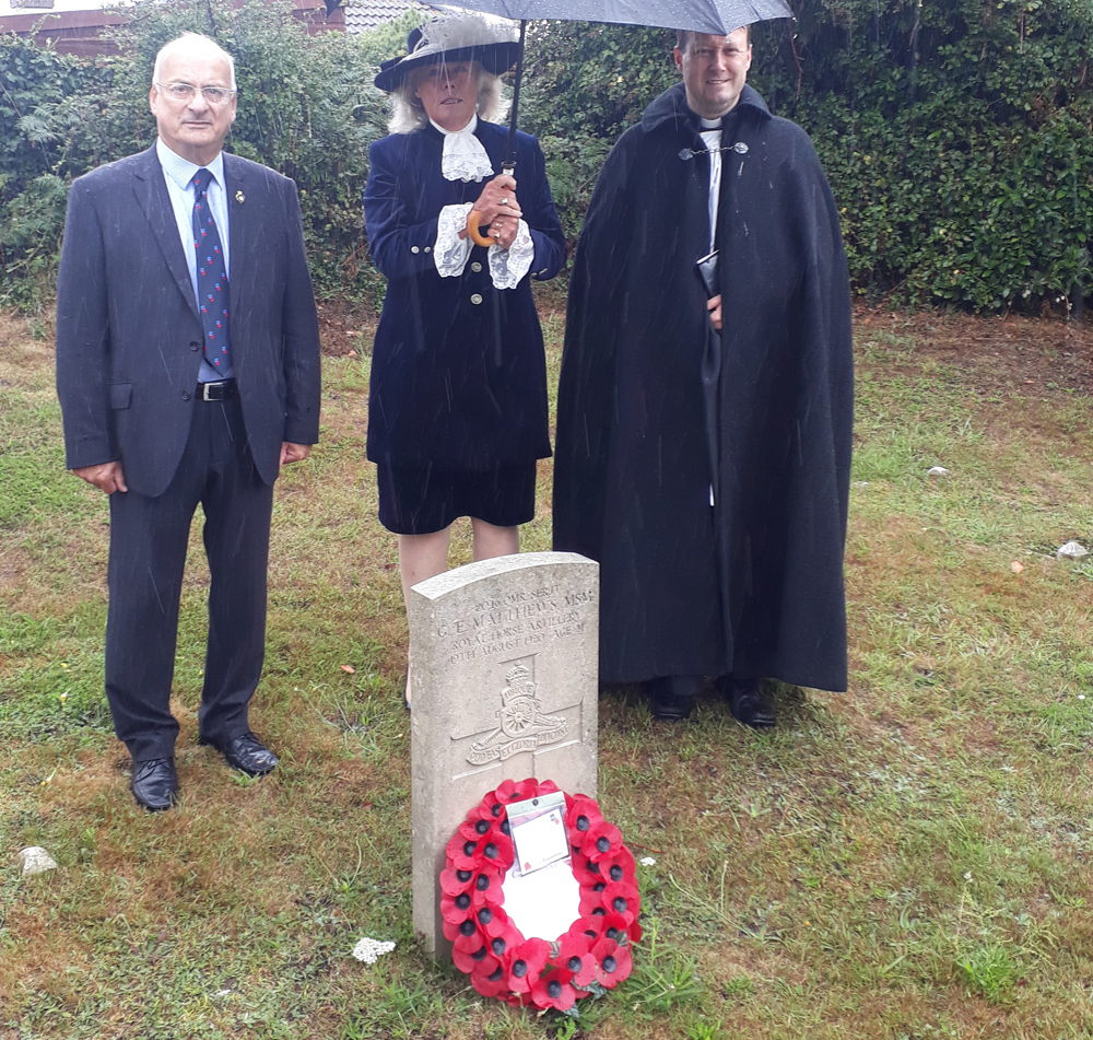 CENTENARY OF SERVICEMAN GEORGE MATTHEWS COMMEMORATED IN SHANKLIN
