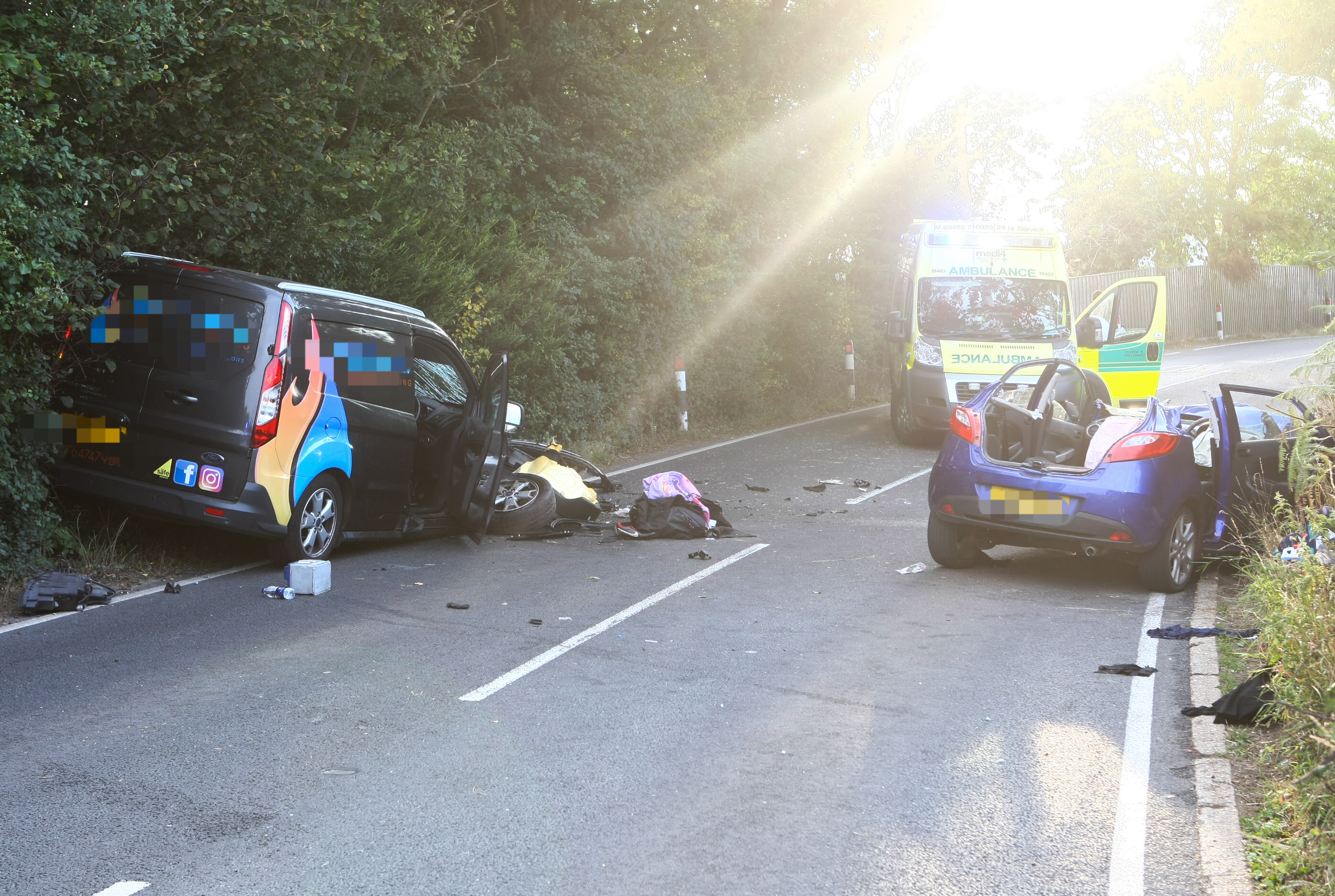 AIR AMBULANCE SCRAMBLED TO RUSH HOUR CRASH IN APSE HEATH