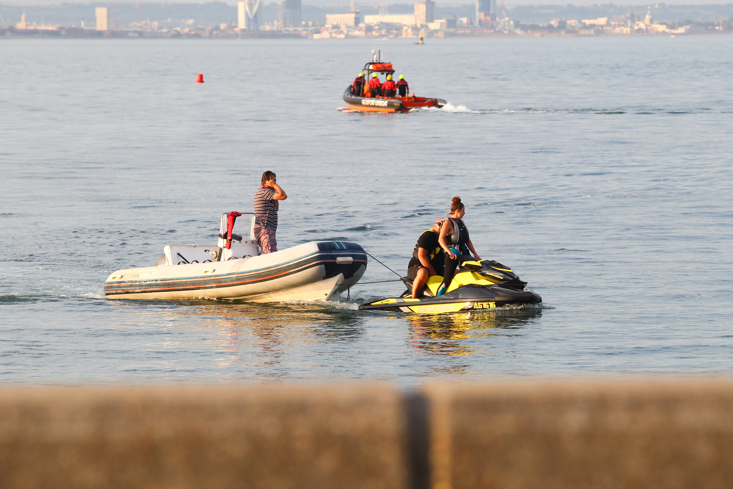 999 ALERT AFTER MAN IN THE WATER HEARD CALLING FOR HELP