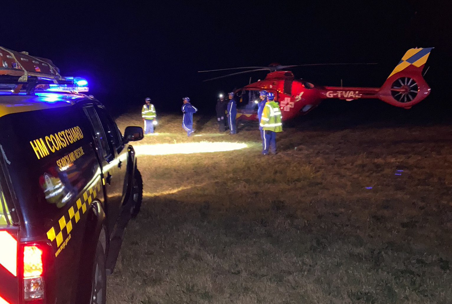 MAN AIRLIFTED TO HOSPITAL AFTER 20M CLIFF FALL AT COMPTON