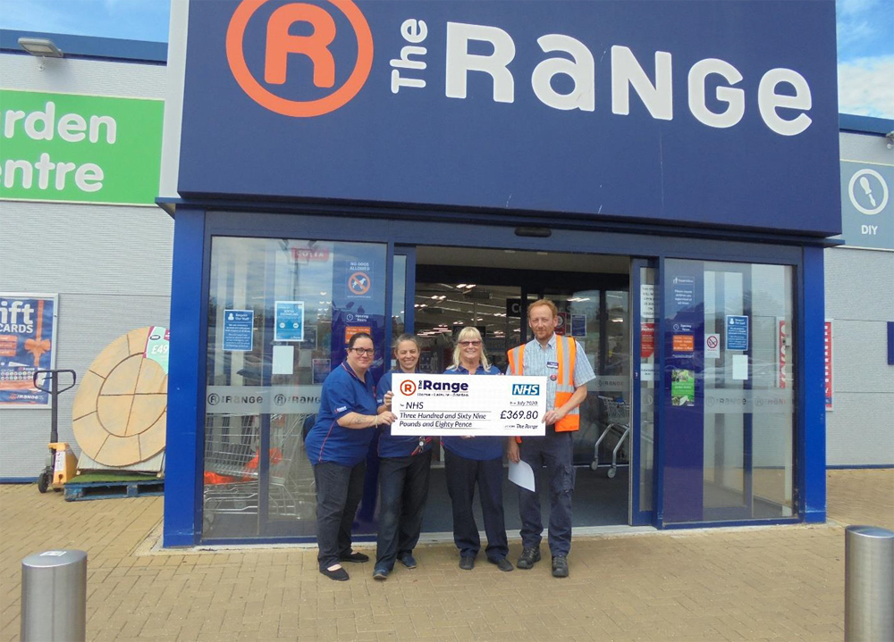 THE RANGE IN COWES RAISES £369 TOWARDS NHS DONATION