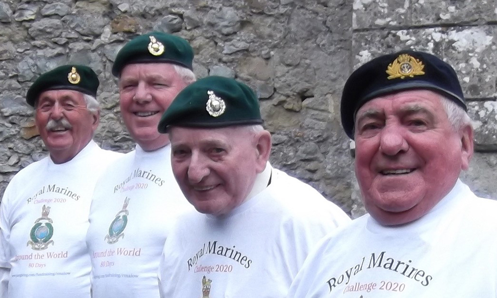 MEMBERS OF ROYAL MARINES TAKE PART IN AROUND THE WORLD IN 80 DAYS CHALLENGE