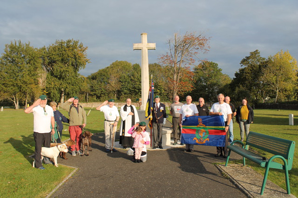 FORMER MARINES TREK FROM NEWPORT TO SANDOWN AS PART OF CHARITY EVENT