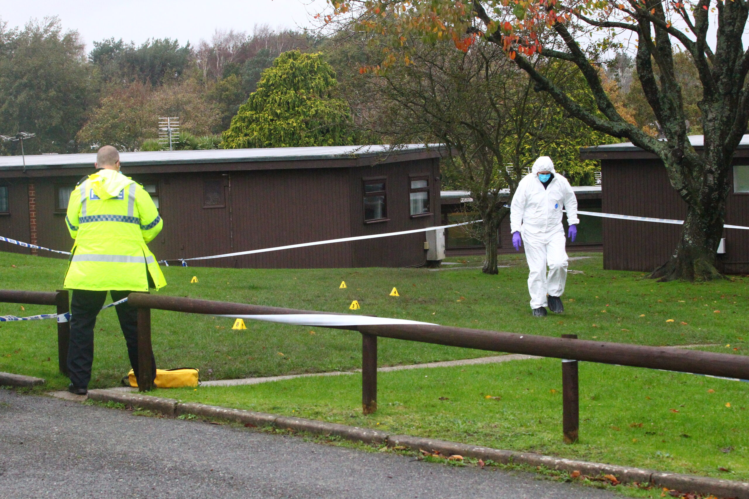 CRIME SCENE CORDONED OFF AT HOLIDAY PARK IN SHANKLIN