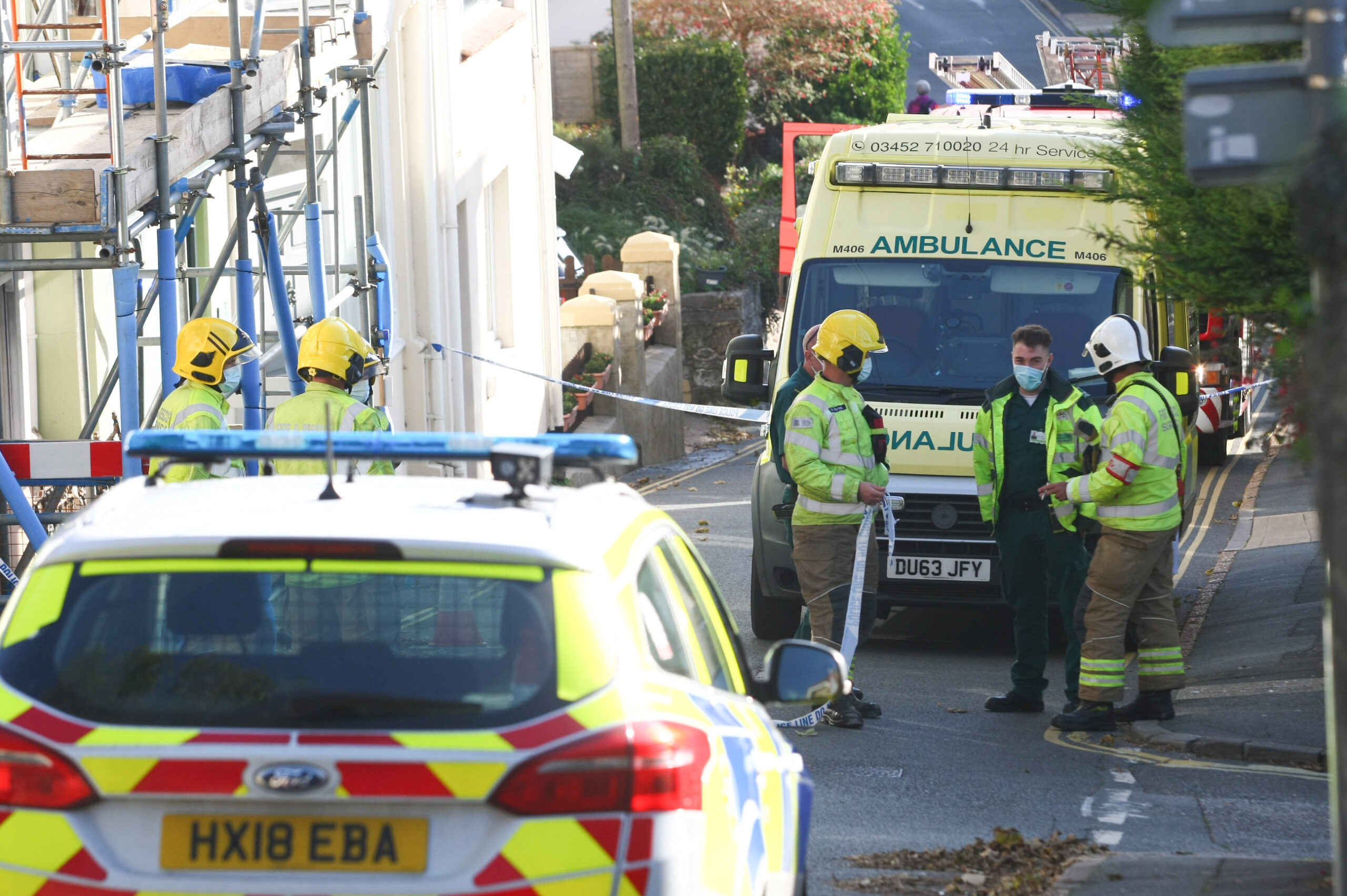 DELIVERY VAN CRASHES INTO SCAFFOLDING IN VENTNOR