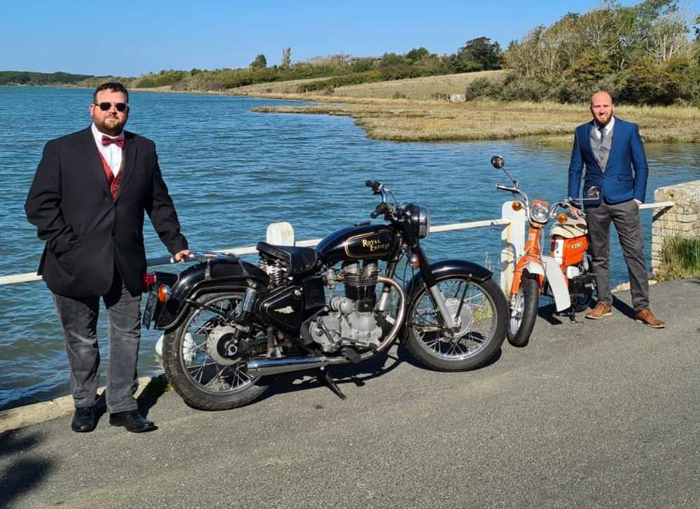 LOCALS TAKE PART IN A CHARITABLE MOTORBIKE RIDE AROUND THE ISLAND