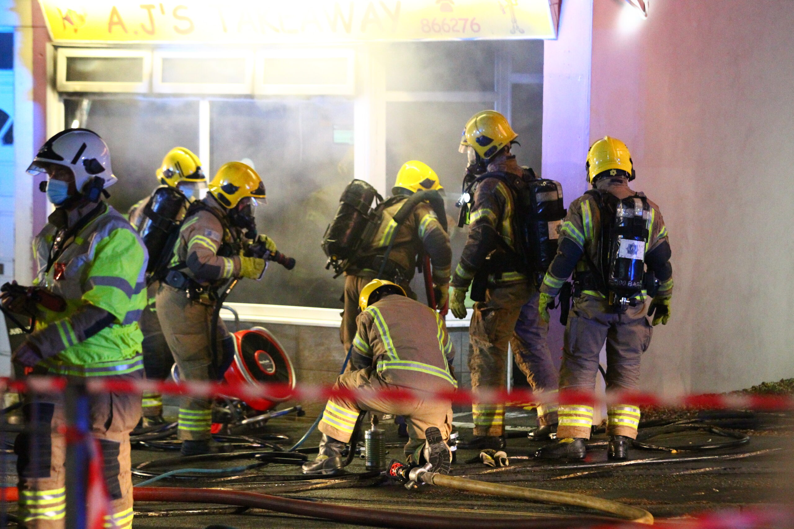 TAKEAWAY BLAZE BREAKS OUT IN SHANKLIN