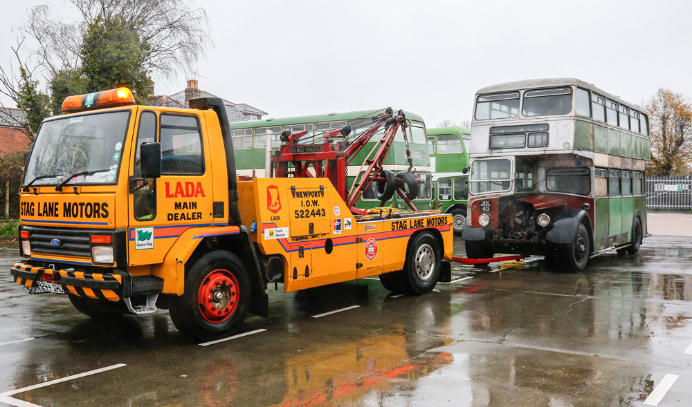 HISTORIC BUS RETURNS TO THE ISLE OF WIGHT AT NEW HOME IN RYDE