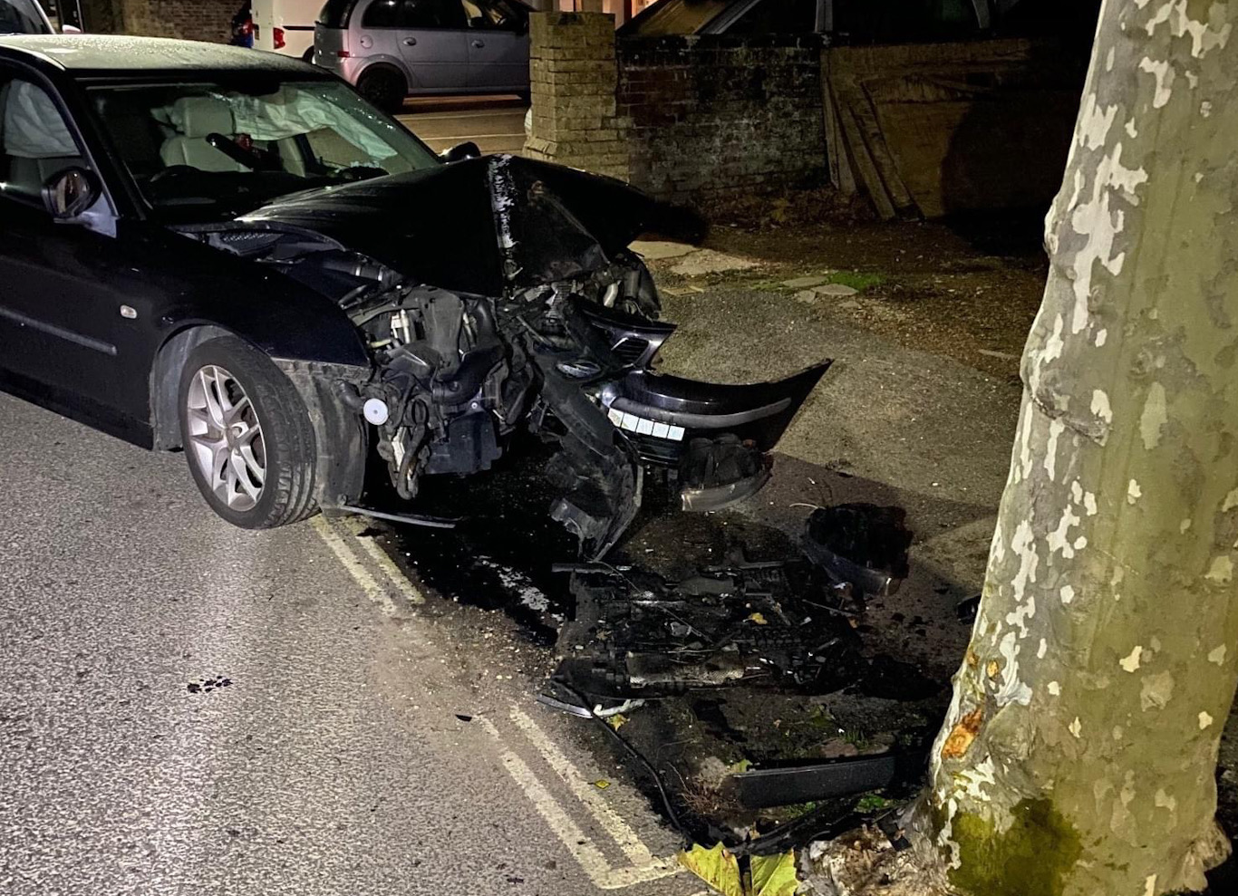 SUSPECTED DRINK DRIVER NICKED AFTER TREE CRASH IN SANDOWN
