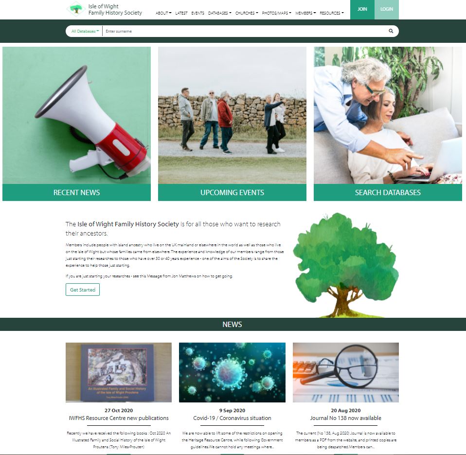 UPGRADE FOR THE ISLAND’S FAMILY HISTORY SOCIETY WEBSITE