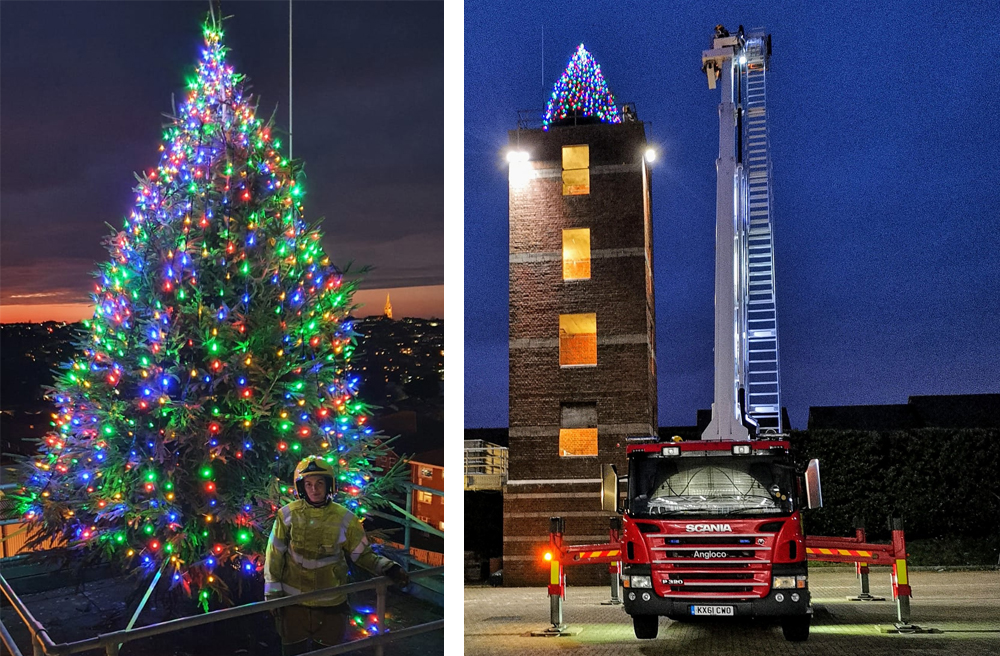 FIRE STATION’S CHRISTMAS TREE SHINES BRIGHTLY OVER RYDE