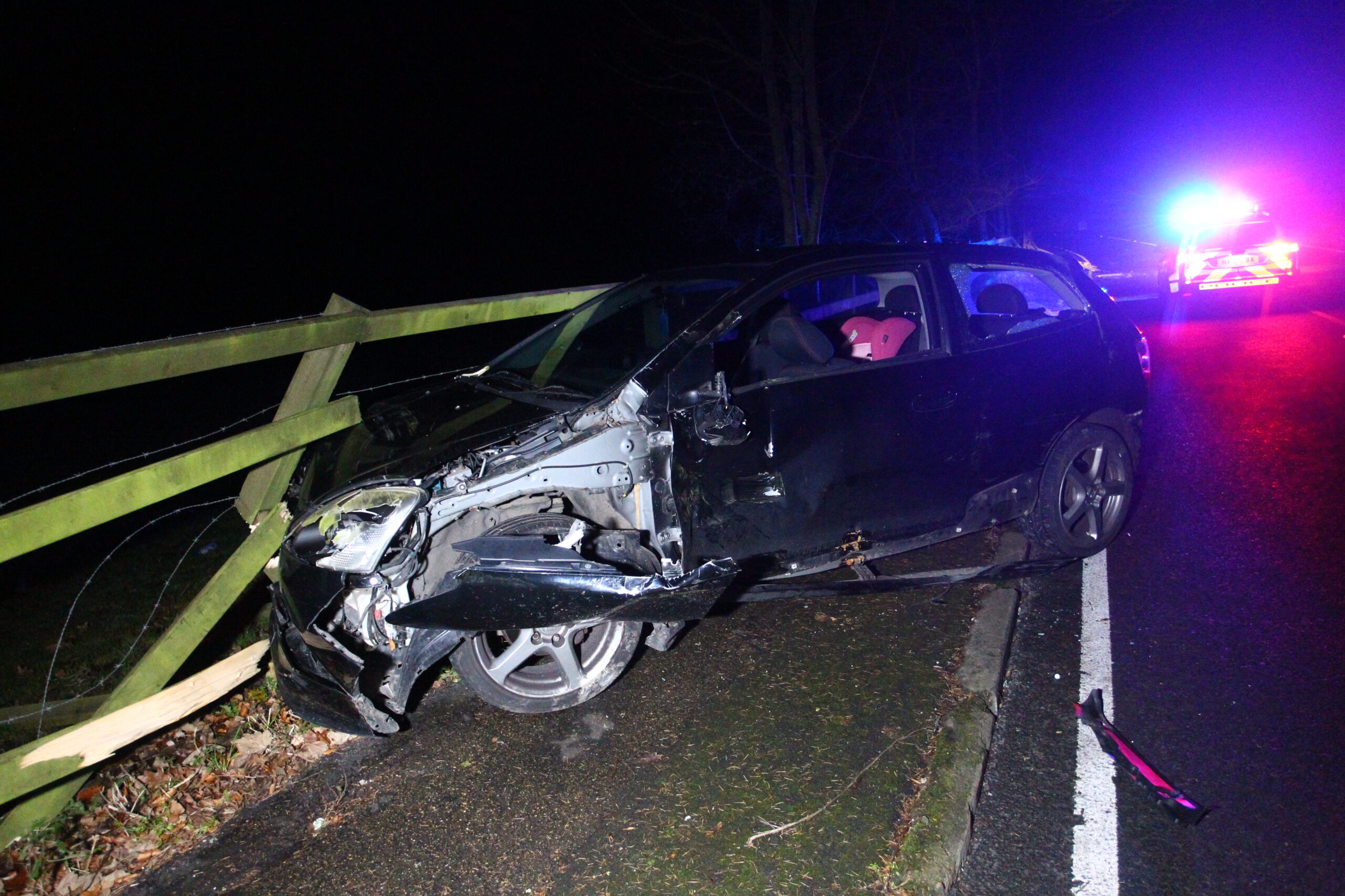 DRIVER SOUGHT AFTER FENCE DESTROYED IN COWLEAZE CRASH