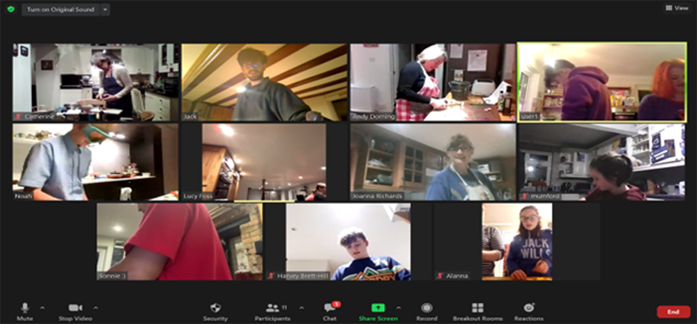 SOUTH WIGHT FAMILIES COOK TOGETHER ON ZOOM AS PART OF BOX PROJECT