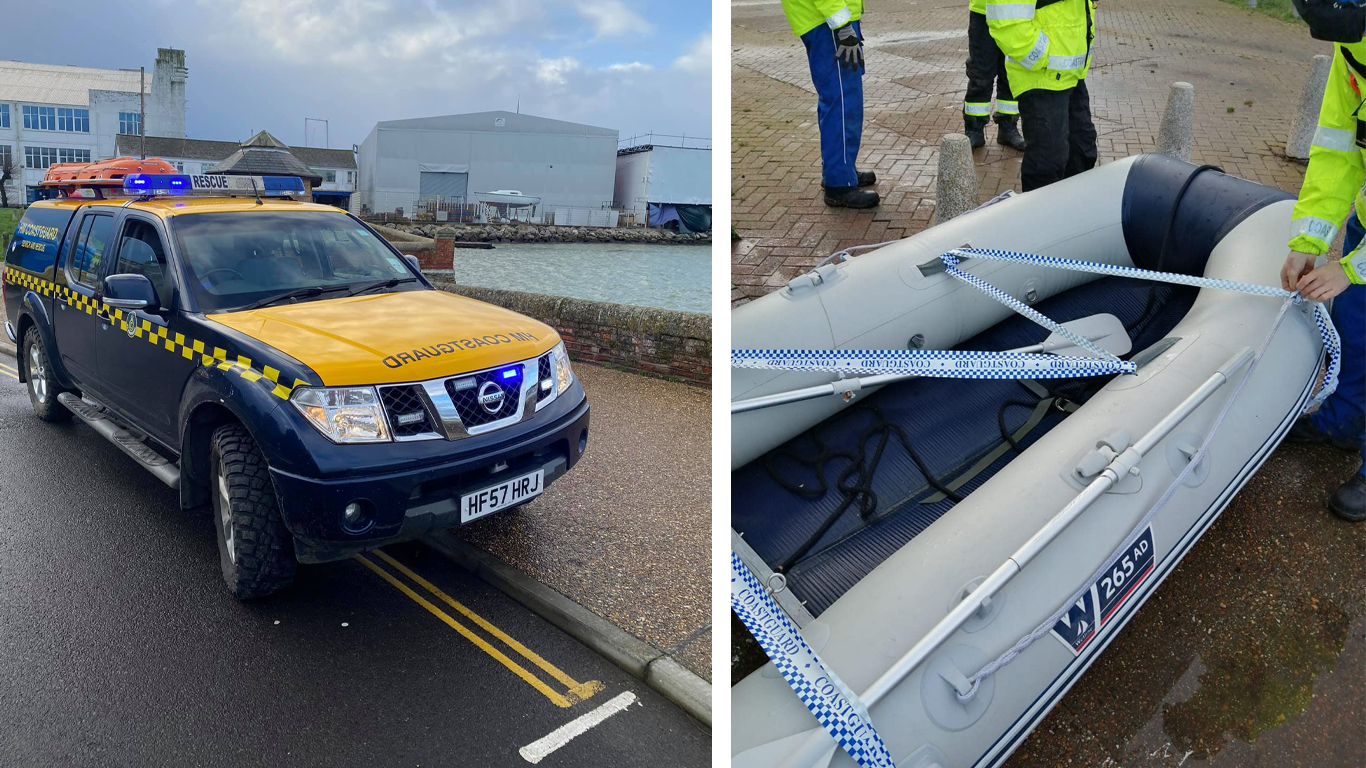 COASTGUARD CALLED TO DINGHY ASHORE AT EAST COWES