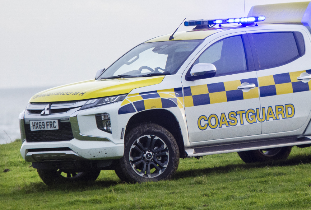 COASTGUARD HELICOPTER HELPS EVACUATE CASUALTY FROM REMOTE COASTLINE