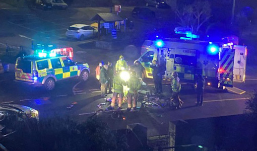 ROAD BLOCKED AS CYCLIST HIT BY CAR IN FRESHWATER
