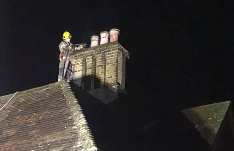 CHIMNEY FIRE IN TOTLAND TACKLED
