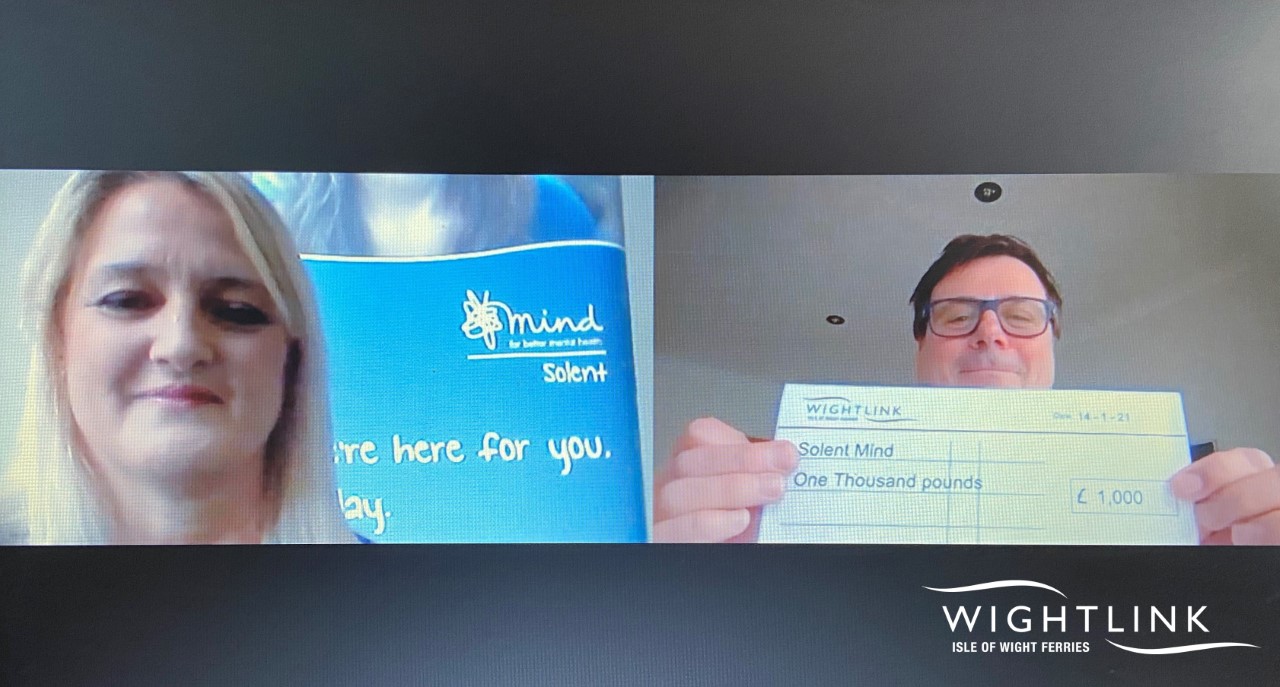 WIGHTLINK SUPPORTS SOLENT MIND BY DONATING LEFT-BEHIND MONEY