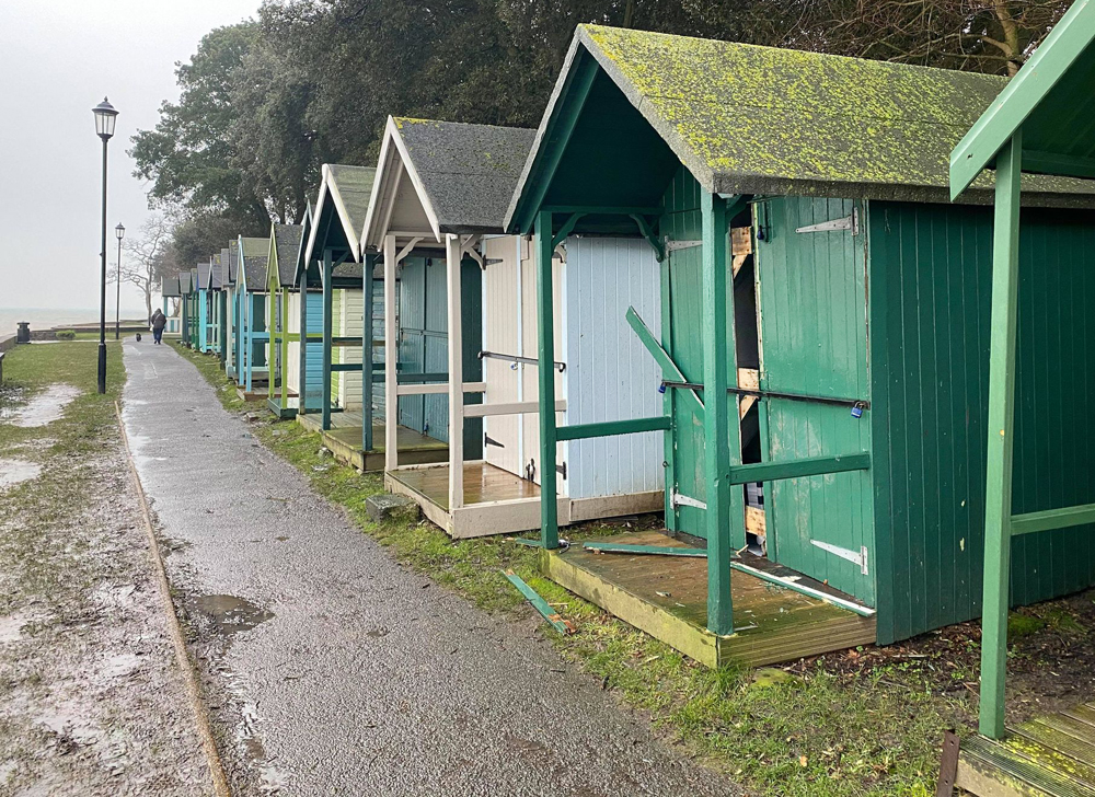BEACH HUTS VANDALISED AT PUCKPOOL OVER THE WEEKEND